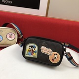 Кожаная сумка для фотоаппарата Coach с двойным дном и двойным дном Сумка для фот