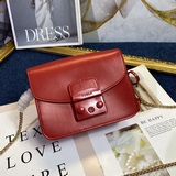 Высокое качество Мини-сумка через плечо Furla Metropolis, изготовлена из кожи те
