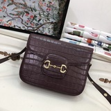 Сумка GU&C1 1955 horsebit bag с рельефным узором «крокодил» в стиле ретро с 
