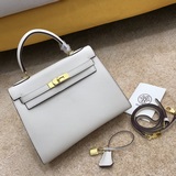 Hermes Kelly, версия высшего качества, кожа с отпечатками ладоней, золотая засте