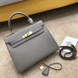 Hermes Kelly, версия высшего качества, кожа с отпечатками ладоней, золотая засте