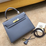 Hermes Kelly, версия высшего качества, кожа с отпечатками ладоней, золотая засте