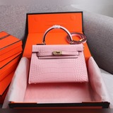 Kelly второго поколения с крокодиловой текстурой, 22 см, идеальная форма, hermes