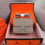 (Серые серебряные застежки) Hermès, произведено во Франции, большой размер, мале