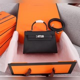 (Серебряная застежка в наличии) Kelly Mini 19 см, второе поколение, отпечаток ла