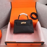 (Серебряная застежка в наличии) Kelly Mini 19 см, второе поколение, отпечаток ла