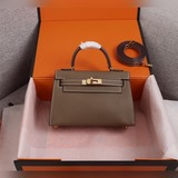 (Серебряная застежка в наличии) Kelly Mini 19 см, второе поколение, отпечаток ла