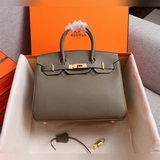 (Платиновый оригинал) Hermès с лимонным узором, 30 см (без бретелей), 35 см (без