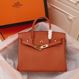 (Новый фон из платины) Hermès с лимонным узором, 30 см, 35 см, импортная кожа те