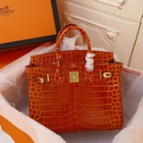 (Оригинальный чек с новым фоном) Birkin из гладкой кожи аллигатора, ck67 vert fo