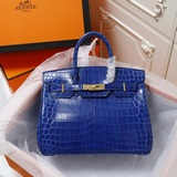 (Оригинальный чек с новым фоном) Birkin из гладкой кожи аллигатора, ck67 vert fo