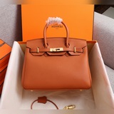 (Платиновый оригинал) Hermès с лимонным узором, 30 см (без бретелей), 35 см (без