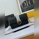 PINKO Зимняя новинка Сумка через плечо с птицами, овечья кожа, размер L, 28.8.18