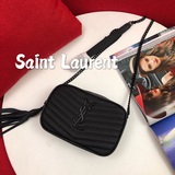 Сумка Saint Laurent Lou Mini с узором «икра» из импортного материала высшего кач