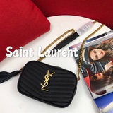 Сумка Saint Laurent Lou Mini с узором «икра» из высококачественного импортного м