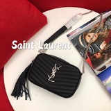 Сумка Saint Laurent Lou Mini с узором «икра» из высококачественного импортного м
