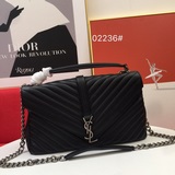 Saint Laurent, импортная кожа, кожа козы, ручная вышивка V-образной линией, очен