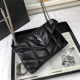 Высококачественная сумка из кожи ягненка, 29 см, LOULOU UFFER, стеганая, изготов