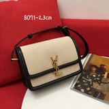 Большая сумка it bag в новой цветовой гамме из парусины с коричневой кожей. Мног