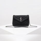 Классическая сумка Saint Laurent с мягкими формами и клапаном спереди, с металли