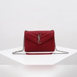 Классическая сумка Saint Laurent с мягкими формами и клапаном спереди, с металли