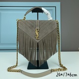 Monogram college** Матовый ремень с кисточкой, почтовая сумка, модная модель 2.