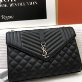 Козья кожа, золотая застежка, оригинальная фурнитура, Saint Laurent, классически