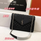 Кожа с козьим узором, золотая застежка, оригинальная фурнитура, Saint Laurent, к