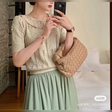 Оригинальная кожа Bottega Veneta # Новейший дизайн плетеной сумки с завязками со