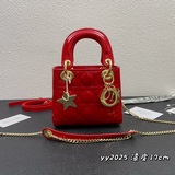С лентой и пятиконечной звездой, серия Mini lady classic из лакированной кожи, э