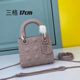 【Lady Dior Mini 17 см】 В комплекте с шелковым шарфом. Размер： 17 x 1.