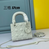【Lady Dior Mini 17 см】 В комплекте с шелковым шарфом. Размер： 17 x 1.
