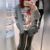 В комплекте оригинальная коробка 【Dior SADDLE OBLIQUE сумочка】 SaddleDi.