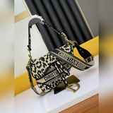 Высокое качество Сумка Di0r Saddle с леопардовым принтом возвращается в стиле ре