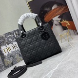 Di0r Ultra-matte SO BLACK Темная сумка в стиле Дайан Фойни с металлическими дета