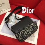 Dior  Oblique Сумка-мессенджер из кожи с принтом из кожи быка, демонстрирующая м