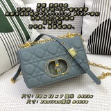 В комплекте с коробкой, новая сумка Dior Caro из кожи с каплевидными металлическ