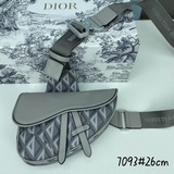 Сумка-седло в классическом фасоне от Dior HAG, украшенная узором cd diamond, вдо
