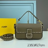 Fendi Ручной пошив из кожи Togo первого слоя. Кожа первого слоя с масляно-восков
