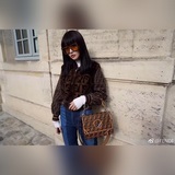 Кожа FEND с рельефным тиснением в виде букв FF в 3D, сумка с откидной крышкой, у