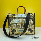 Средняя сумка Fendi Sunshine из кожи с логотипом Versace by Fen.