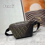 FENDI F-Classic осенне-зимний поясной мешок на молнии, регулируемый черный высок
