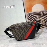 FENDI F-Classic осенне-зимний поясной мешок на молнии, регулируемый черный высок