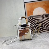 Новая мини-сумка Fendi MM2023 Sunshine из ткани, украшенная узором FF того же цв