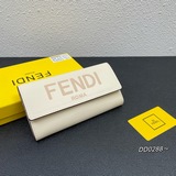 Длинный кожаный кошелек Fendi Roma с двумя отделениями-гармошками, одним отделен