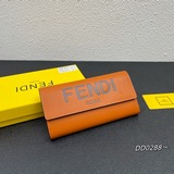 Длинный кожаный кошелек Fendi Roma с двумя отделениями-гармошками, одним отделен