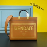 Новая сумка FENDAC E серии Sunshine среднего размера, золотой ламинированный при