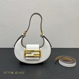 Мини-сумка Fend Cookie в форме полумесяца, изготовлена из мягкой телячьей кожи, 
