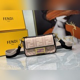 2023 эксклюзивная премьера новой сумки Fendi Baguette： белая вышивка F! Эта сумк