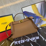Высокое качество оригинальной кожи Сумка FENDI peekaboo ISEEU среднего размера, 